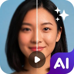 Значок AI Video Enhancer - Upscaler